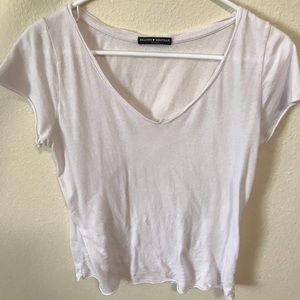 brandy melville white v-neck